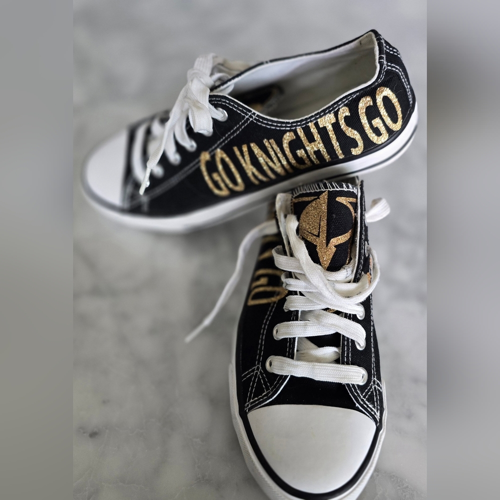 Golden Knights Fan Converse Style Sneakers Low Top US Size 9